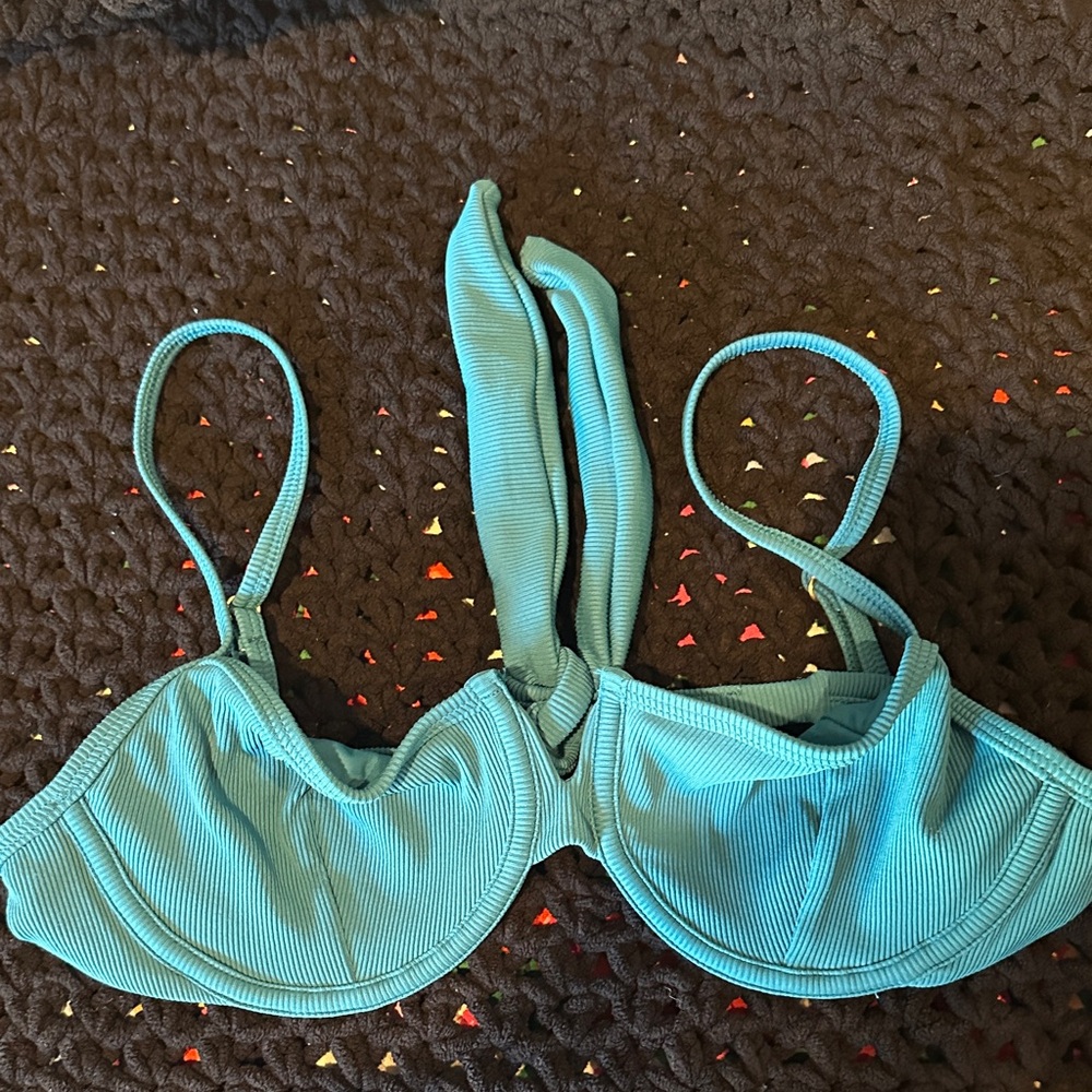 L*Space Turquoise Bikini Top